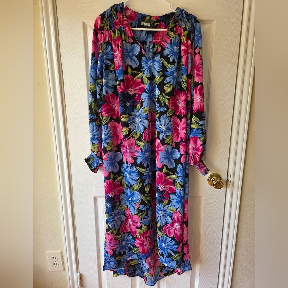 Reformation Maxi Dress M Floral Long Sleeves Garden Cottagecore Grandmacore